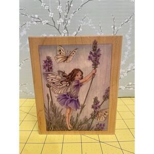 Stamps Happen "Lavender Flower Fairy” Garden Rubber Stamp 90021 Cicely M. Barker